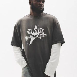 Until We Rich Star Logo Oversized T-Shirt