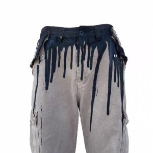 Hell System Paint Drip Cargo Pants