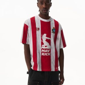 Exitmode Maverick Vintage Football Jersey - Red/White