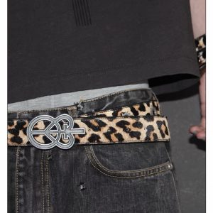Roman Catcher Hair-On Leather Belt